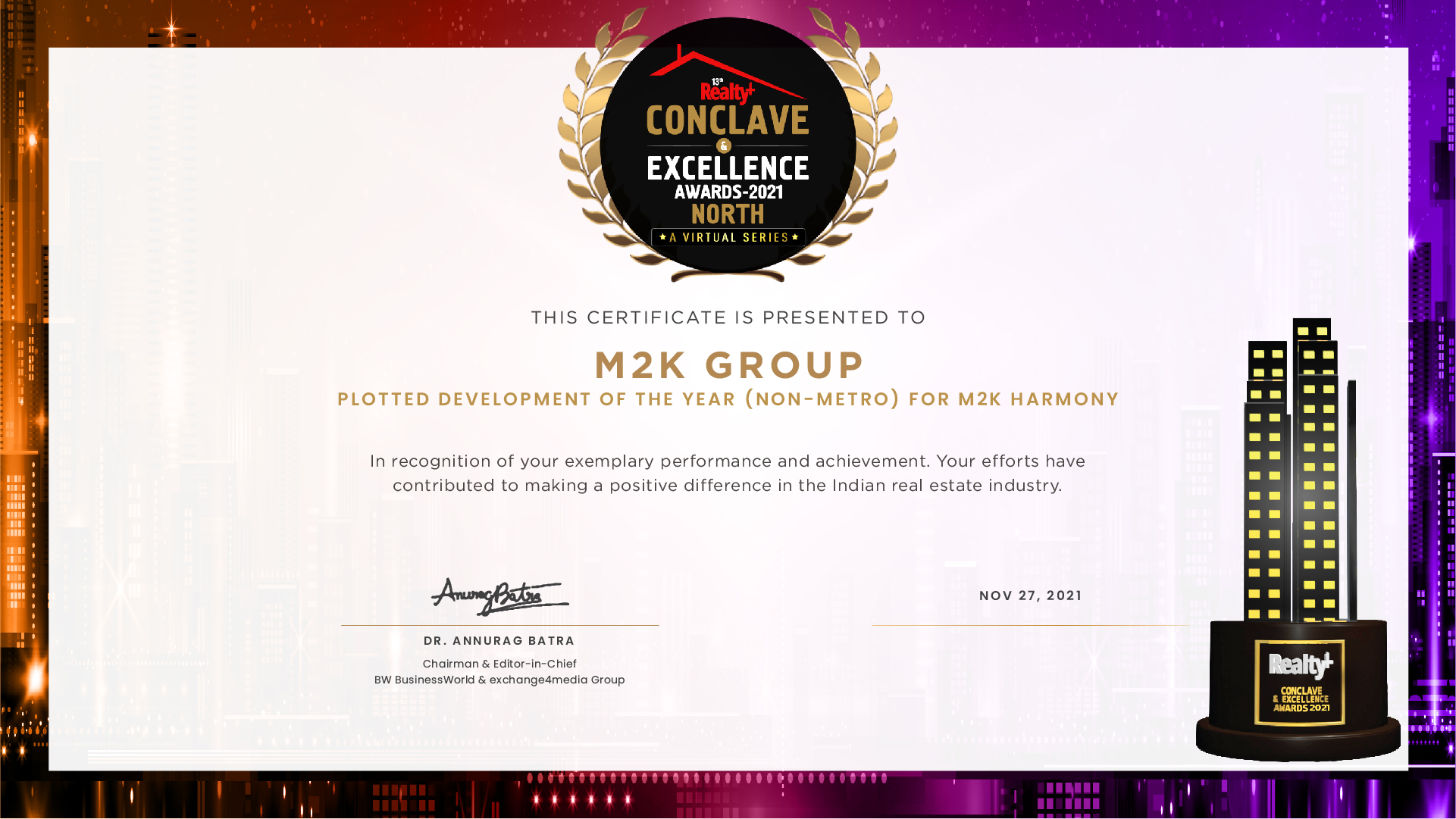 M2K Group Certificates